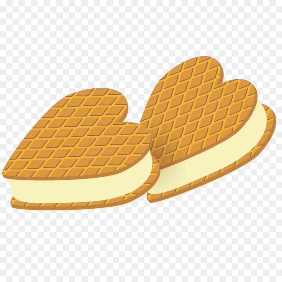 Waffles Em Formato De Coração，Sorvete PNG