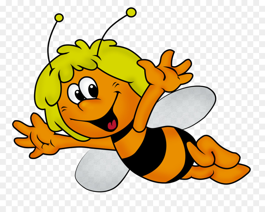 Пчелка майя на прозрачном фоне
