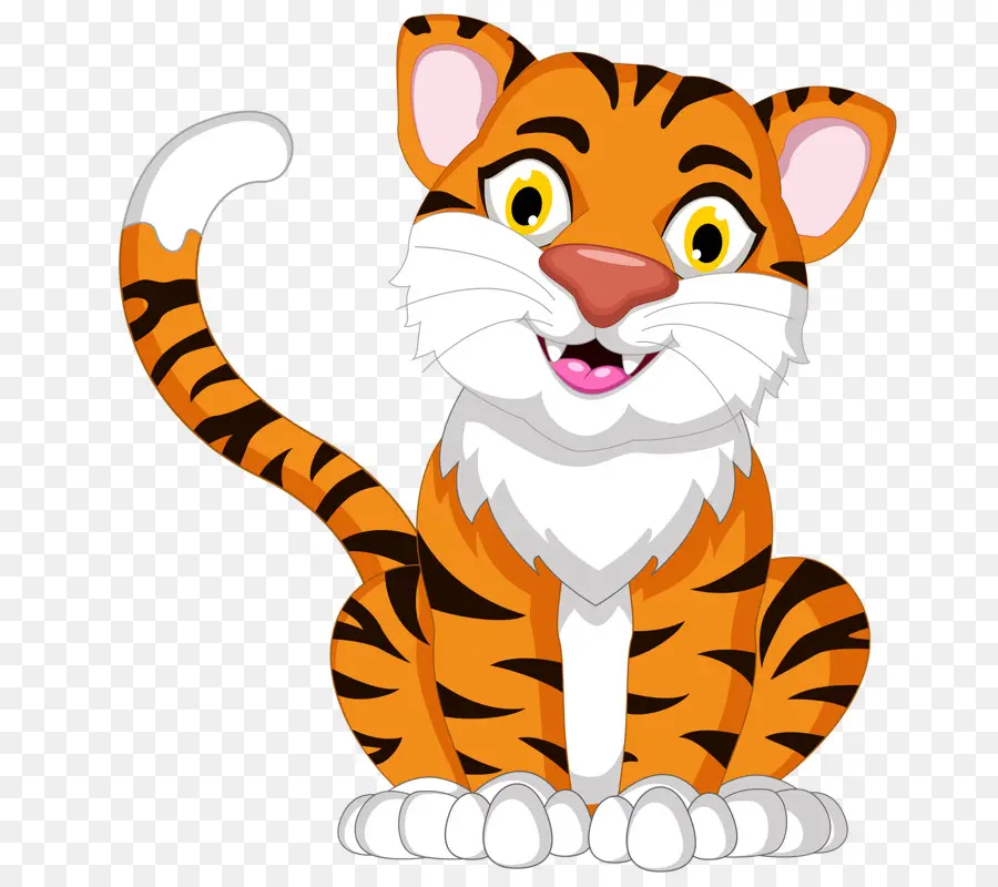 Tigre De Desenho Animado，Listras PNG