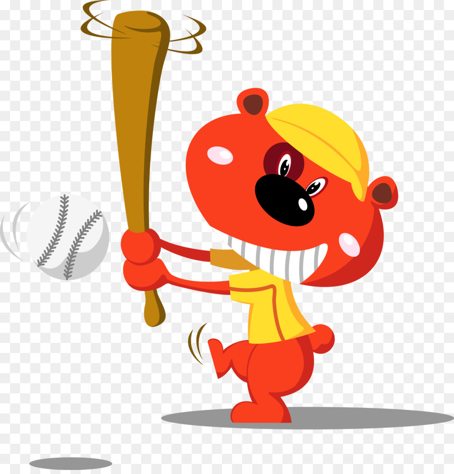 Urso De Desenho Animado，Beisebol PNG