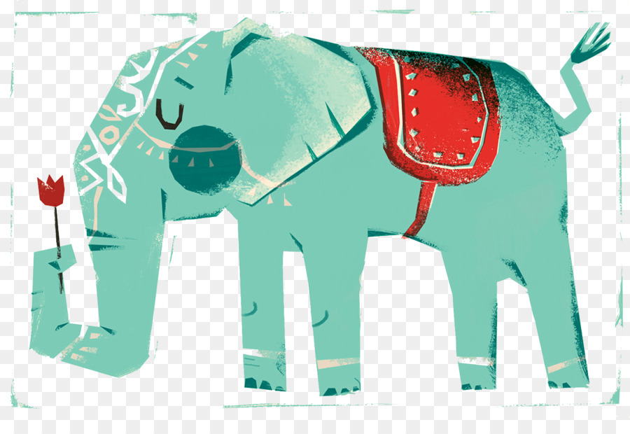 Elefante，Flor PNG