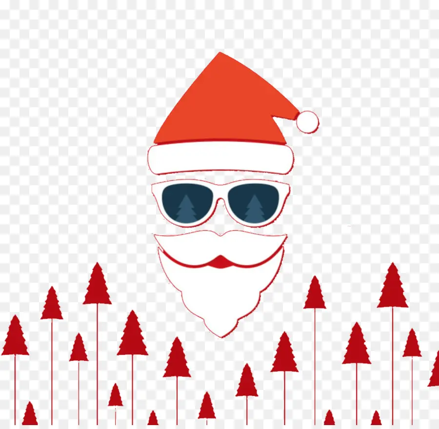 Papai Noel Com óculos De Sol，Chapéu PNG