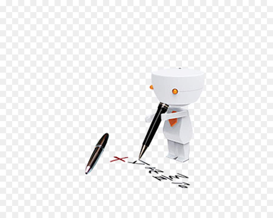 Robô Com Caneta，Escrita PNG