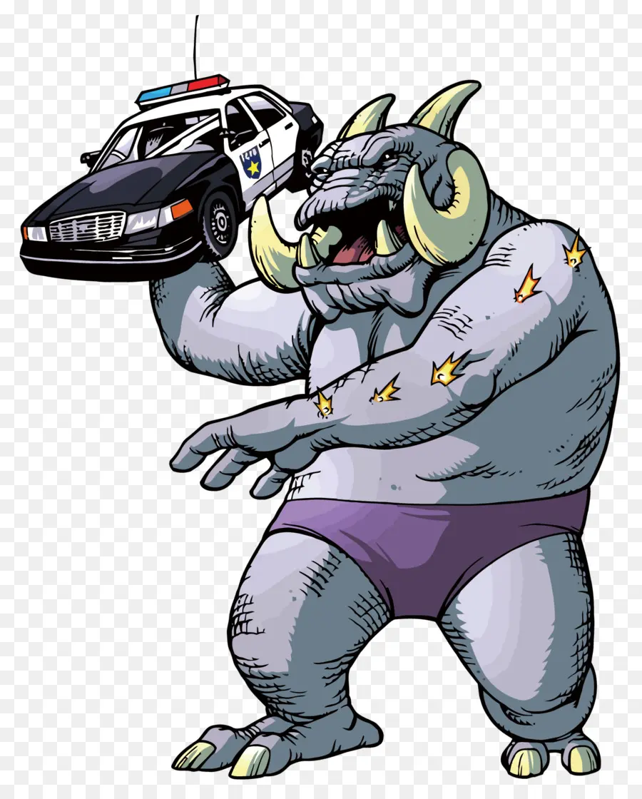 Monstro，Carro De Polícia PNG