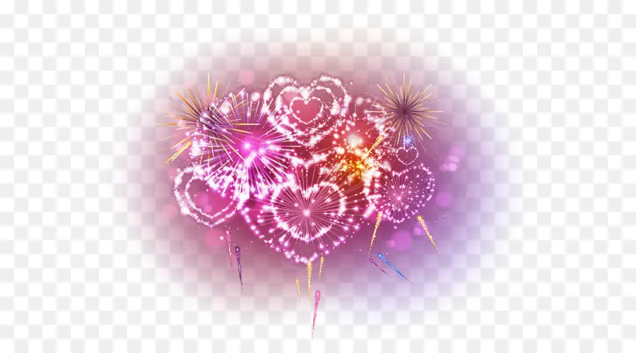 Fogos De Artifício Do Coração，Amor PNG