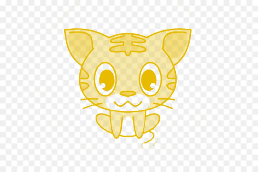 Tigre Amarelo，Desenho Animado PNG