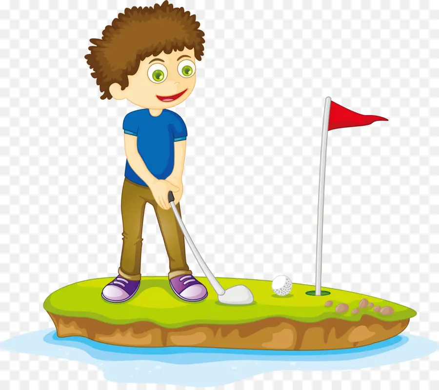 Menino Jogando Golfe，Clube De Golfe PNG