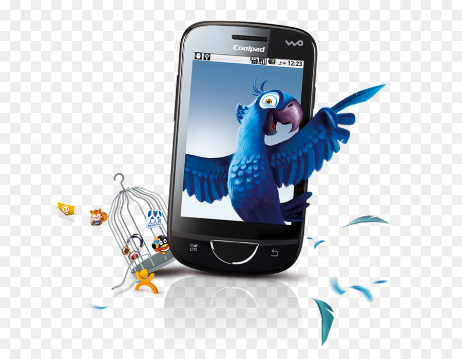 Pássaro Azul，Telefone PNG