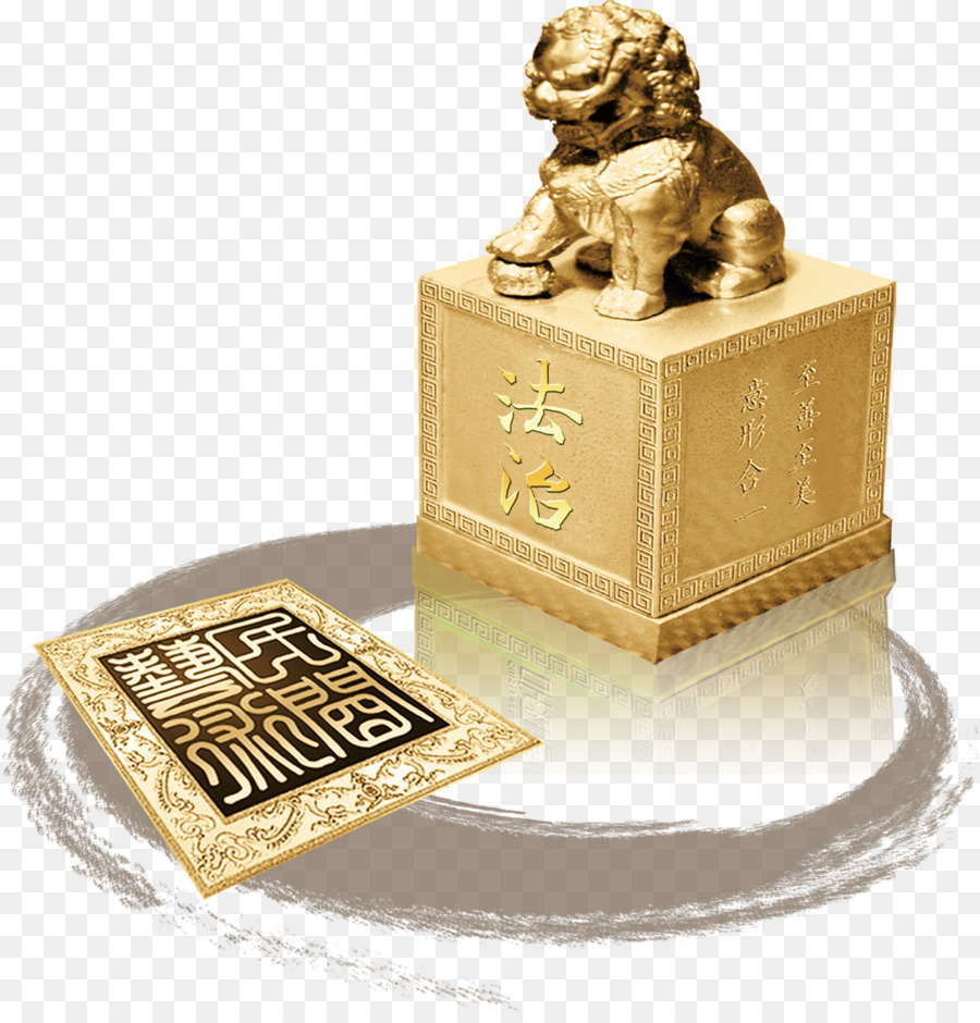 Estátua Do Leão Dourado，Ouro PNG