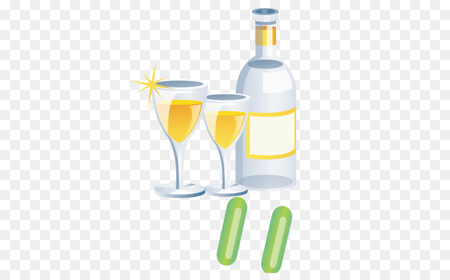 Garrafa E Taças De Vinho，Vinho PNG