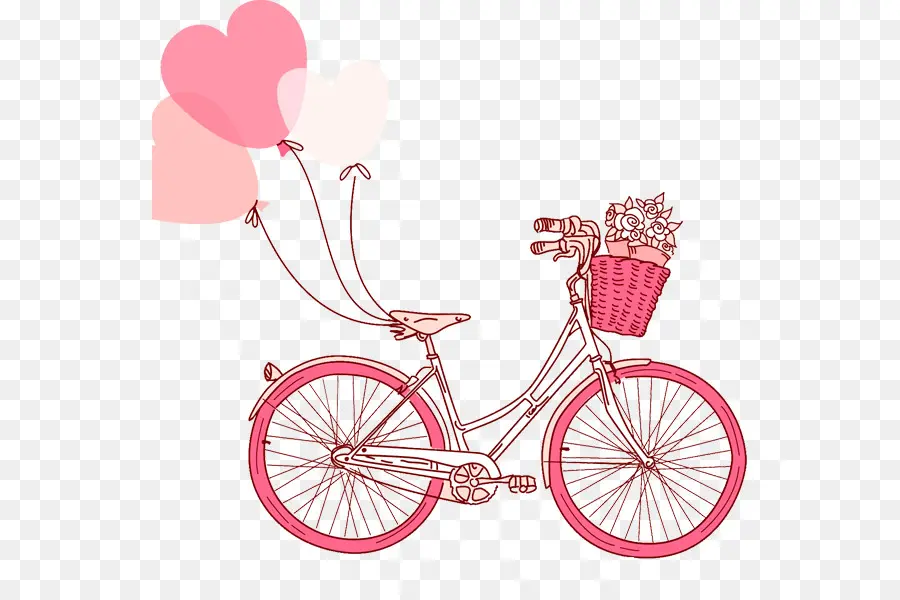 Bicicleta Rosa，Bicicleta PNG