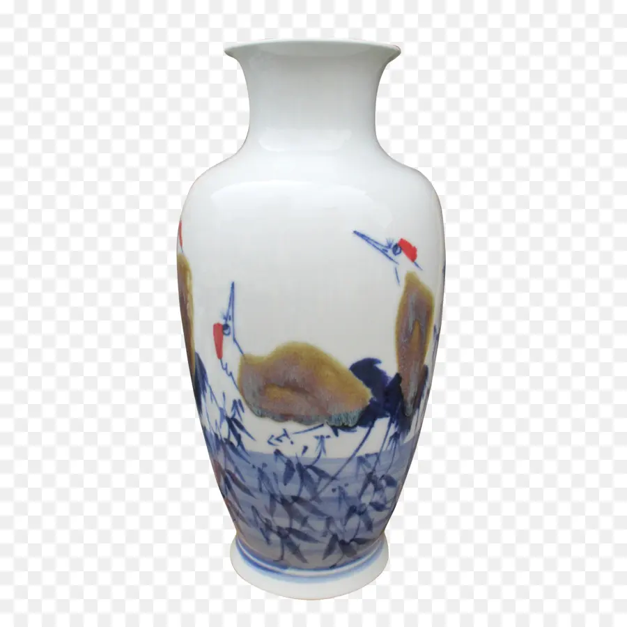 Vaso，Cerâmica Azul E Branca PNG