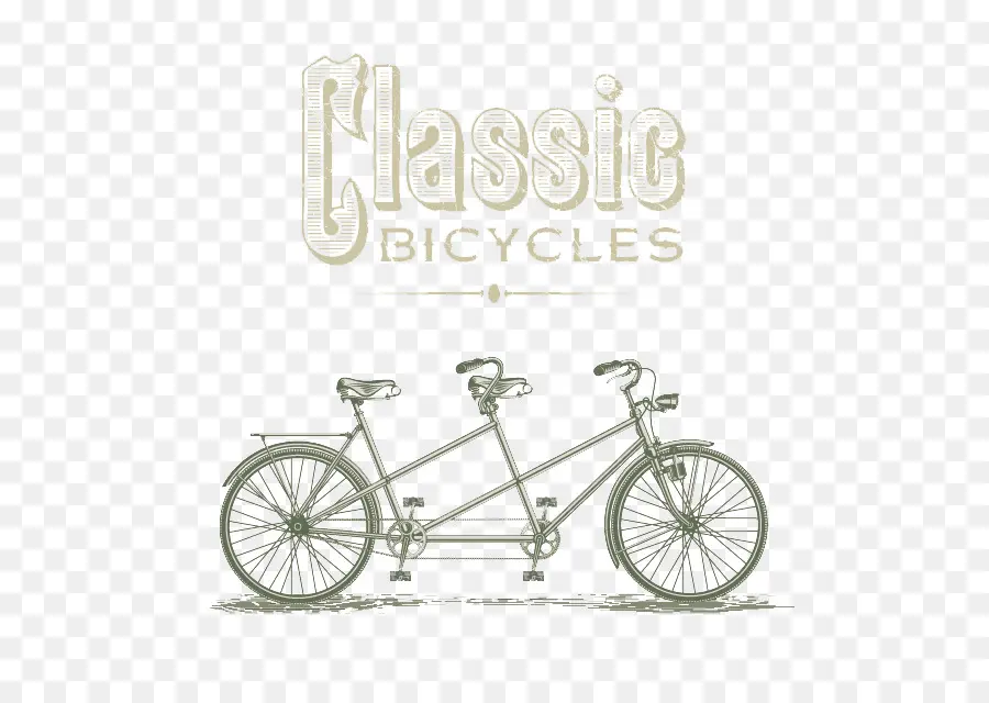 Bicicleta Tandem，Clássico PNG