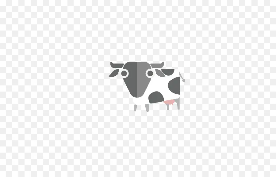 Vaca De Desenho Animado，Preto E Branco PNG