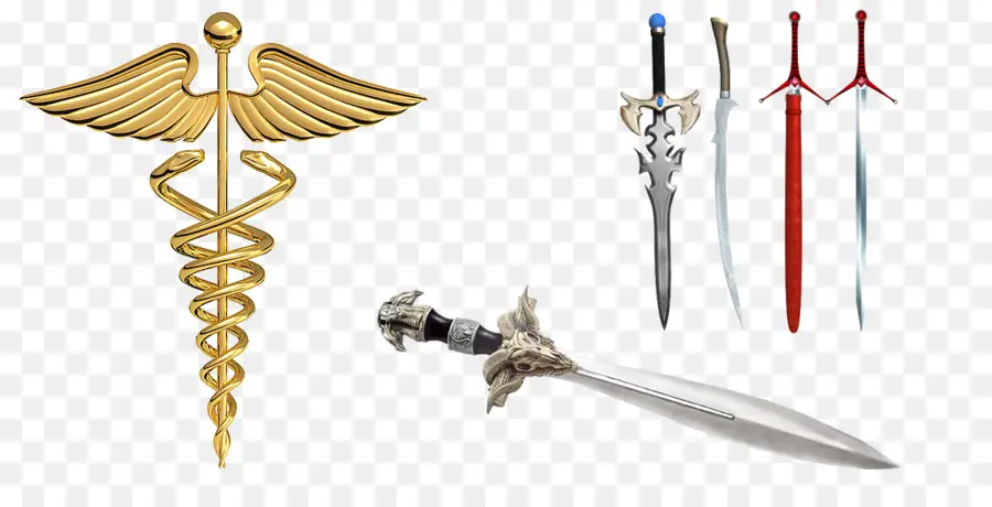 Espada，Caduceu PNG