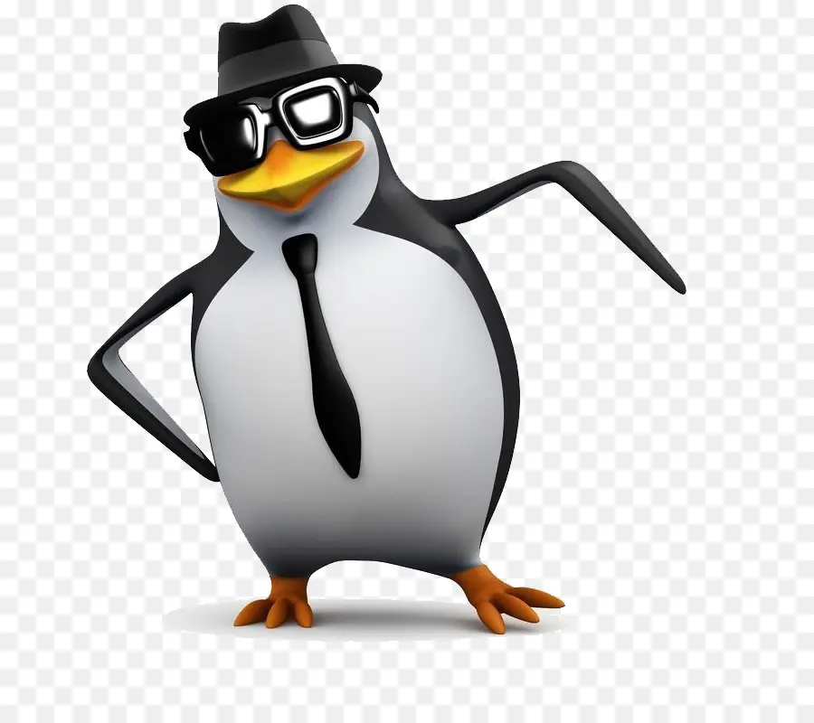 Penguin，Renderização Em 3d PNG