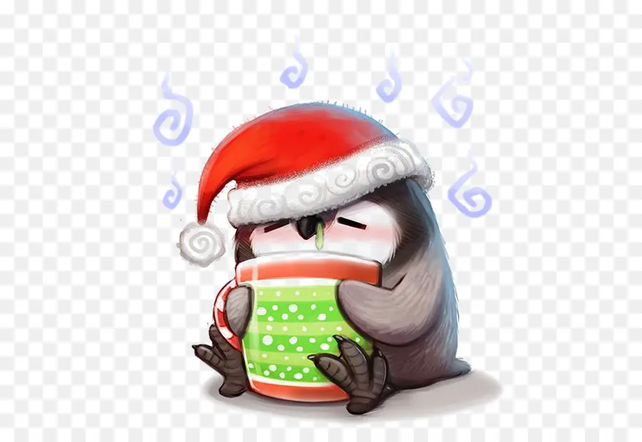 Pinguim Com Chapéu De Papai Noel，Pássaro PNG