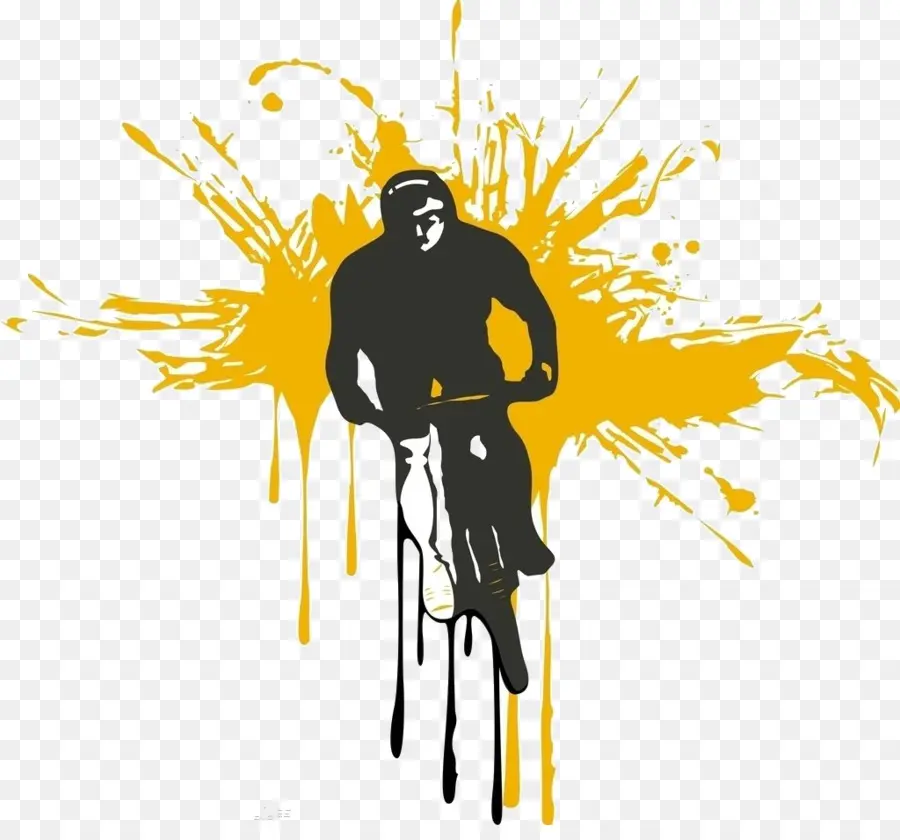 Ciclista Com Splash，Bicicleta PNG