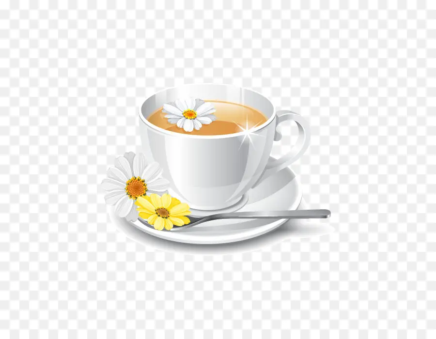 Xícara De Café，Floração De Chá PNG