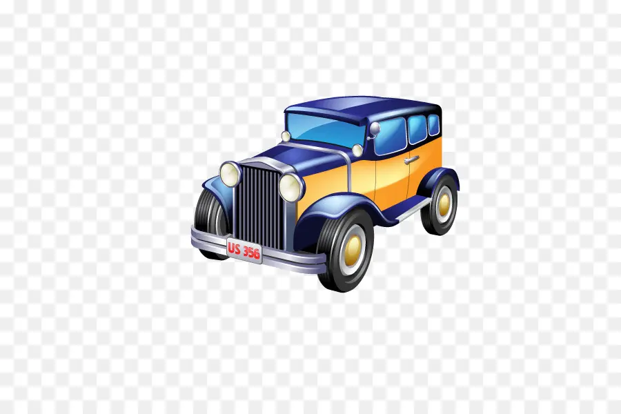 Carro Antigo，Azul PNG