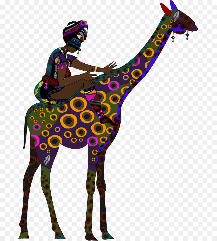 Mulher Na Girafa，Animal PNG