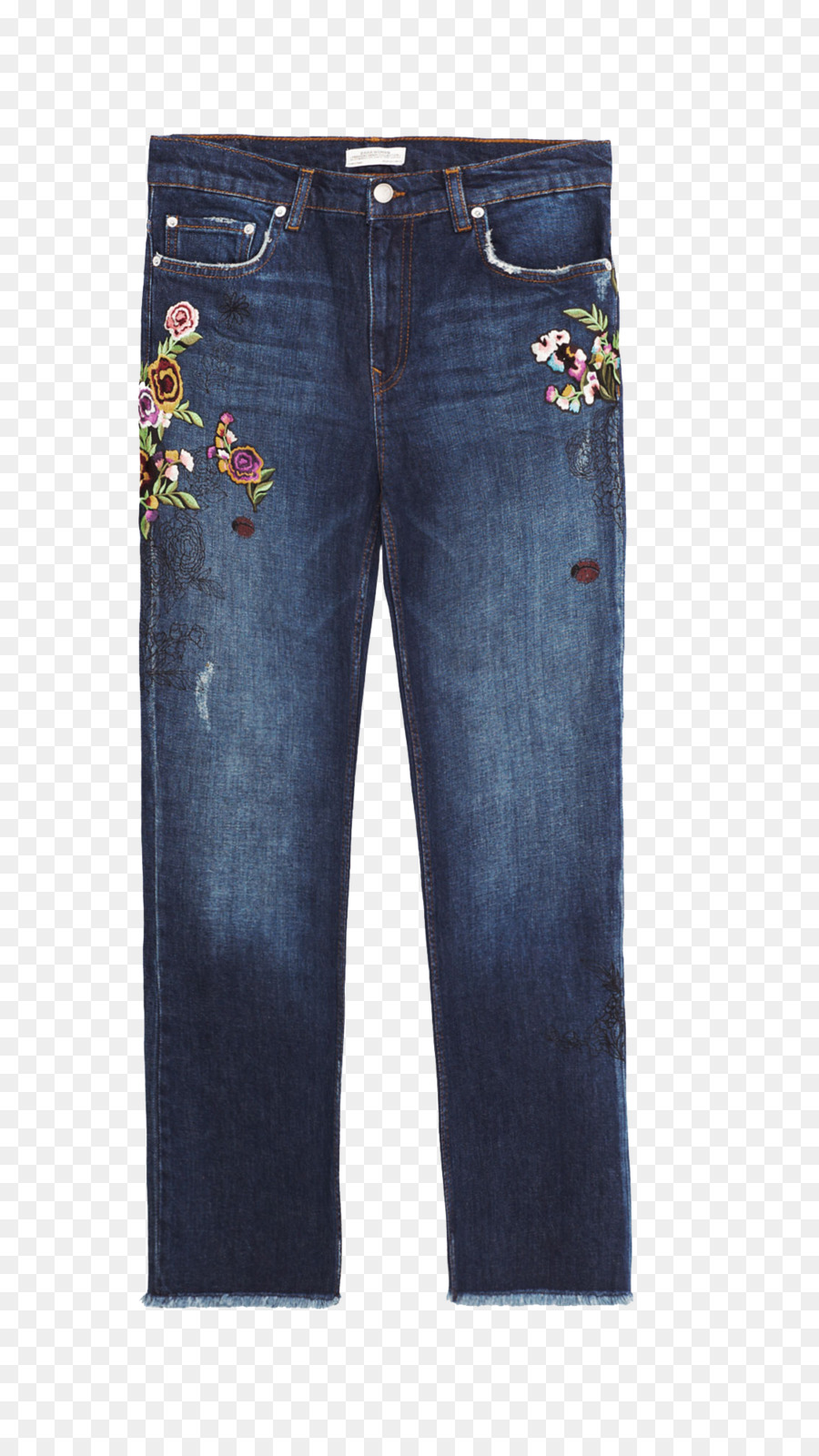 calça jeans bordada zara