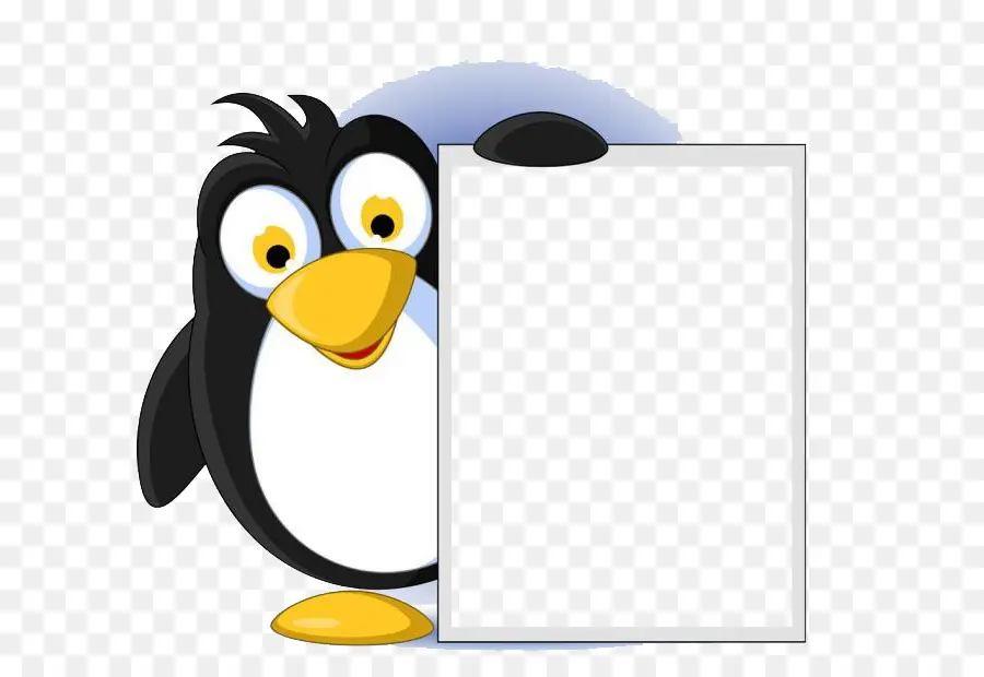 Pinguim Com Sinal，Pássaro PNG