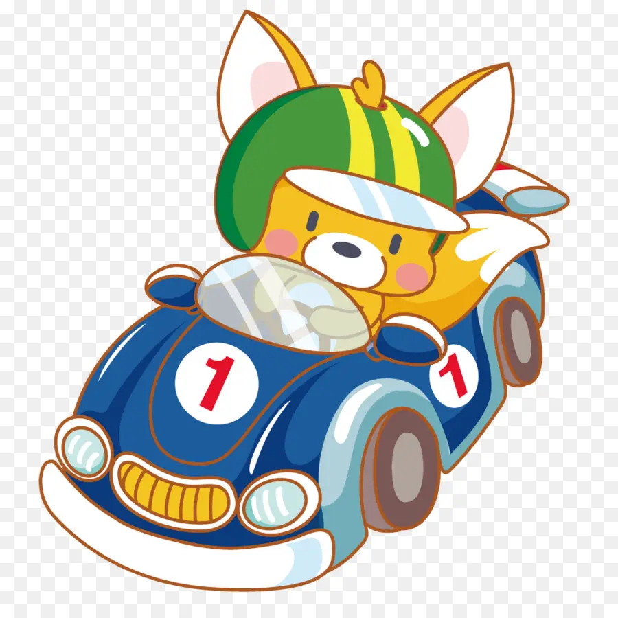 Raposa De Desenho Animado，Carro PNG