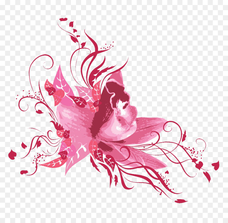 Design Floral Rosa，Flor PNG