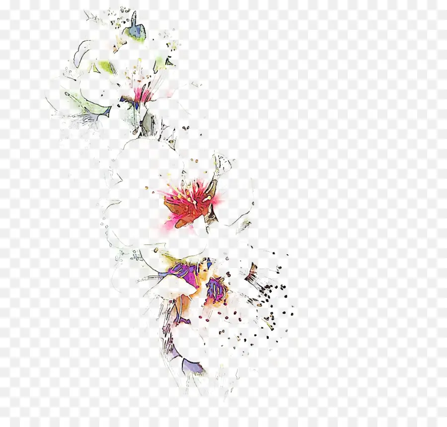 Desenho Floral，Flores PNG