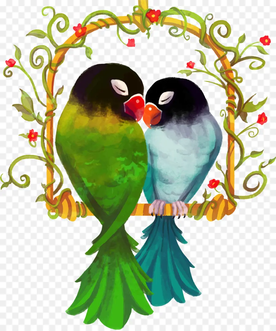 Aves，Rosyfaced Lovebird PNG