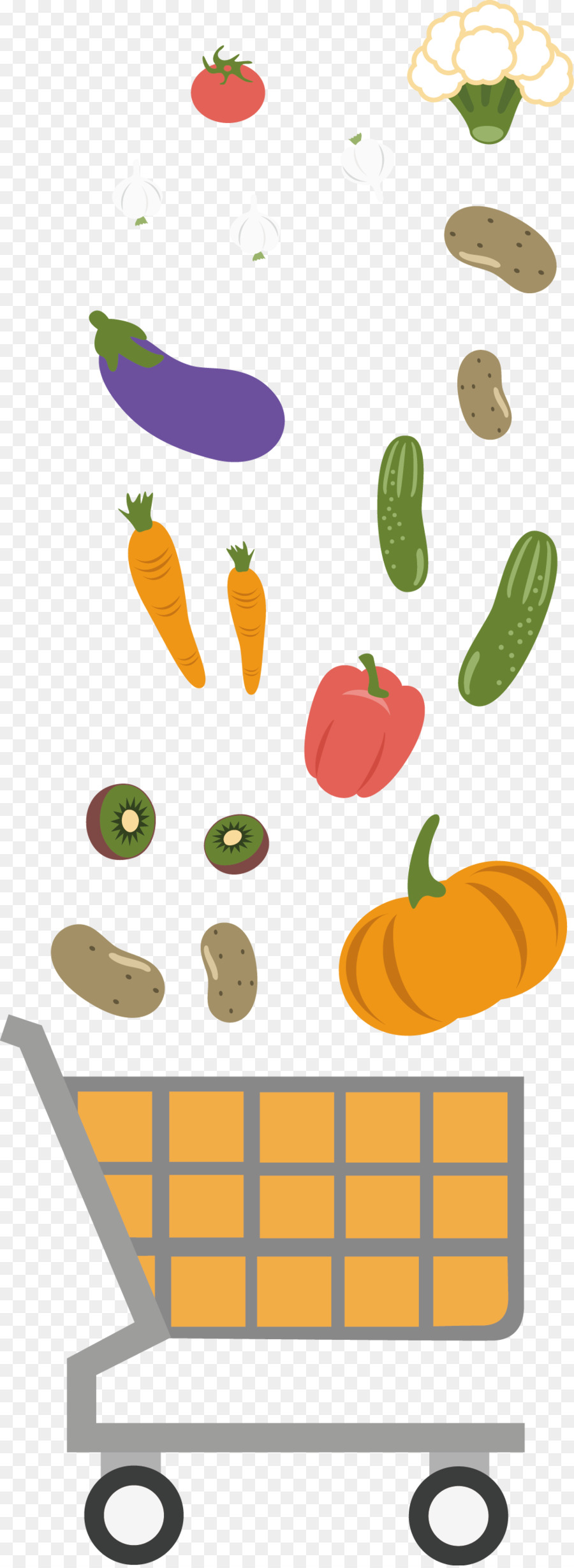 Carrinho De Compras，Vegetais PNG