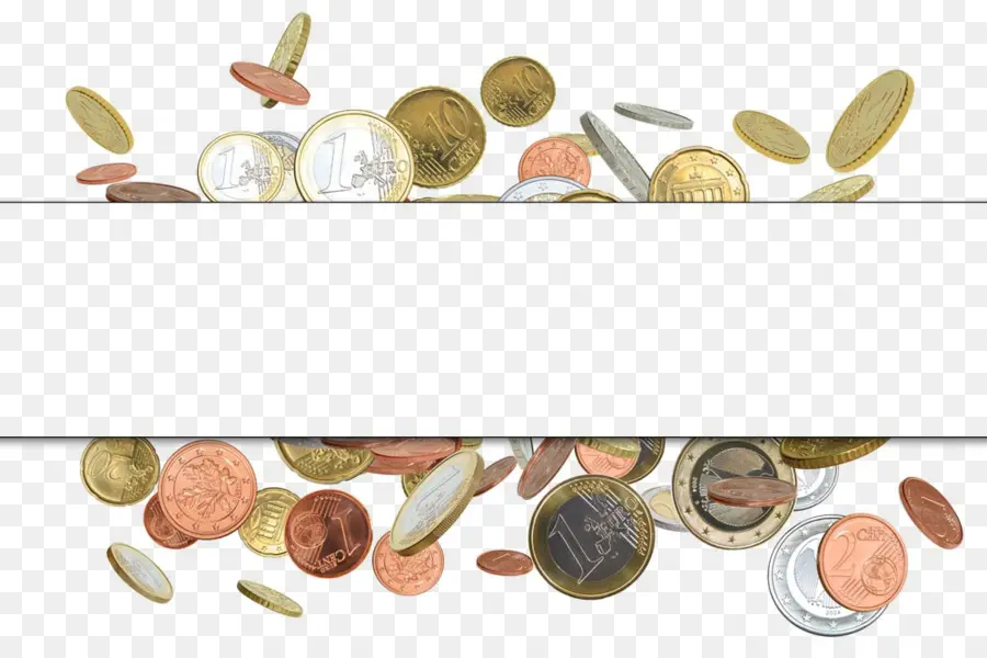 Moedas De Euro，Dinheiro PNG