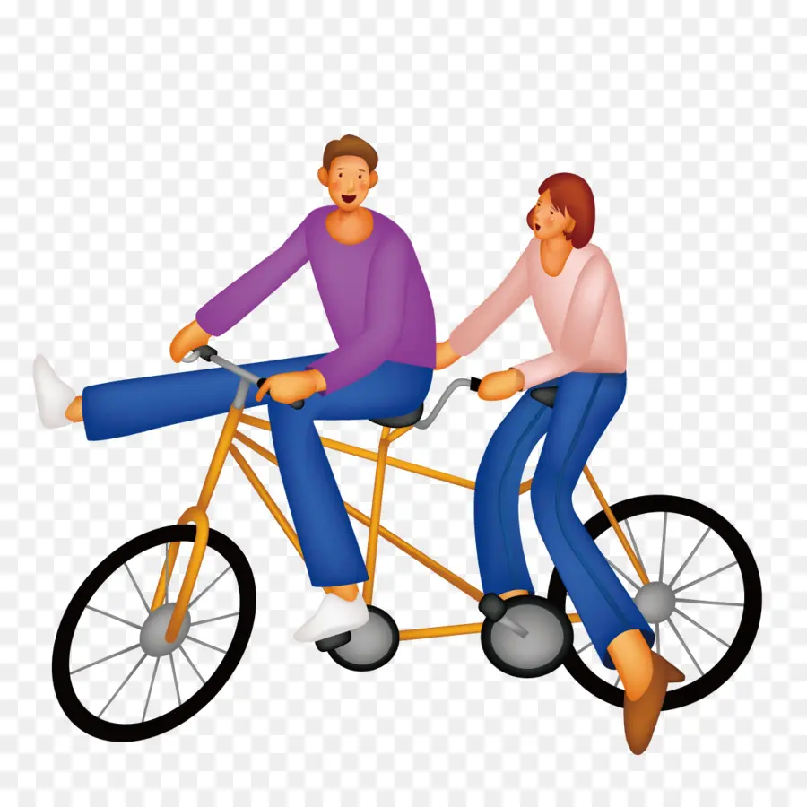 Bicicleta Tandem，Dois Lugares PNG