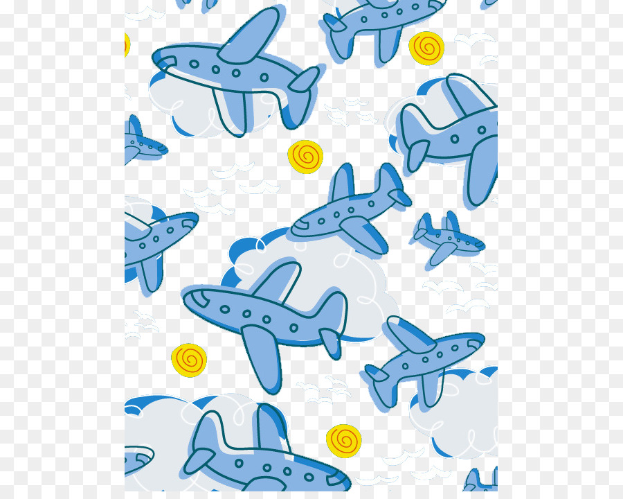 Aviões Azuis，Nuvens PNG