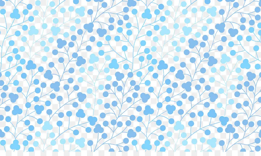 Padrão Floral Azul，Projeto PNG