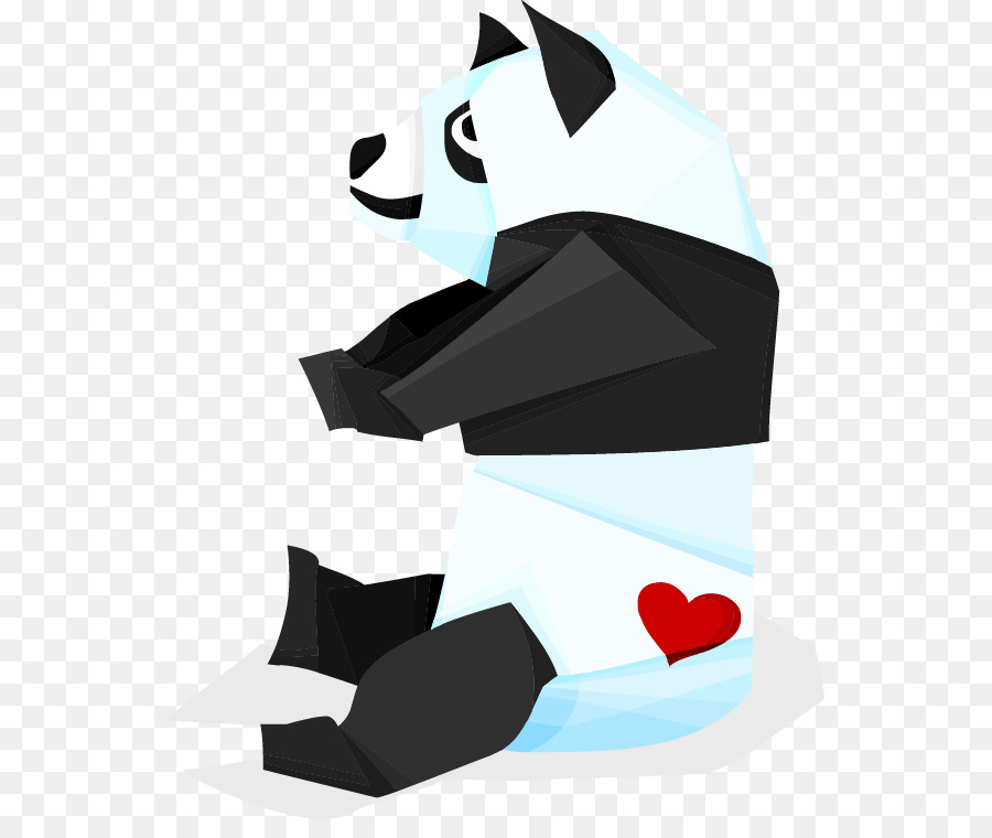 Panda，Coração PNG