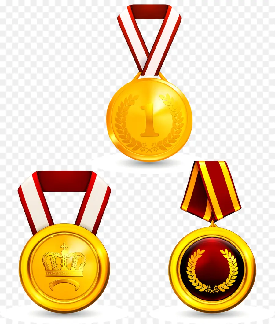 Medalhas De Ouro，Fitas PNG