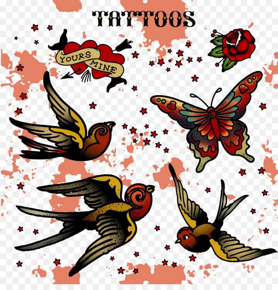 Desenhos De Tatuagem，Pássaros PNG