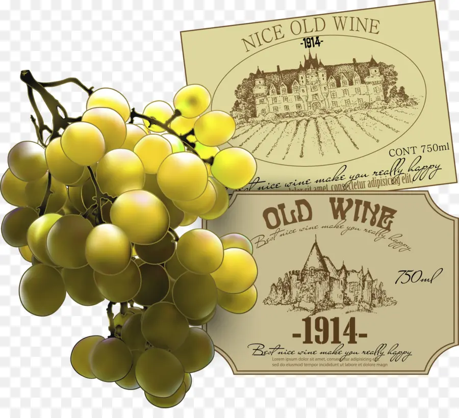 Rótulos De Uvas E Vinhos，Uvas PNG