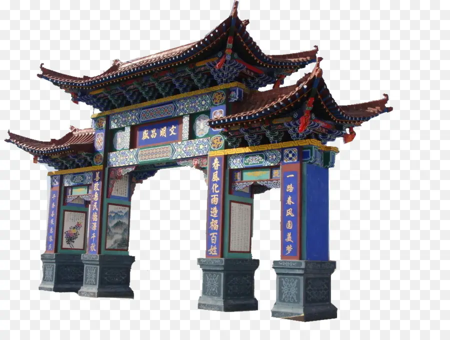 Portal De Entrada，Pavilhão Chinês PNG
