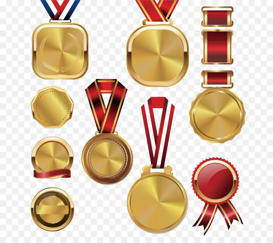 Medalhas De Ouro，Fitas PNG