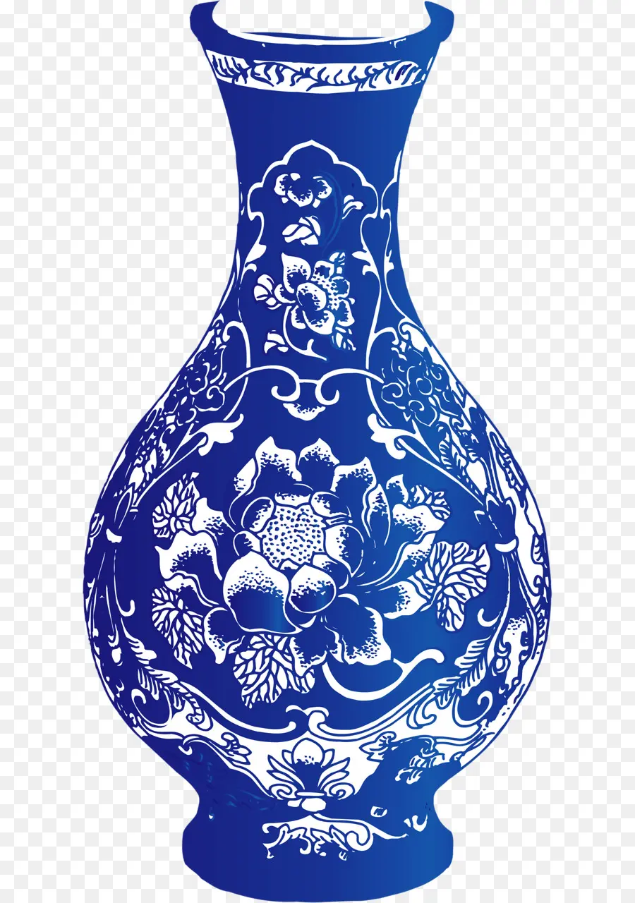 Cerâmica Azul E Branca，Design Gráfico PNG