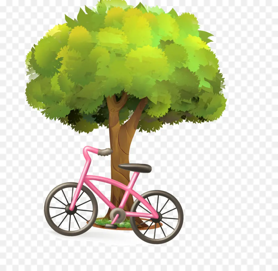 Bicicleta，árvore PNG