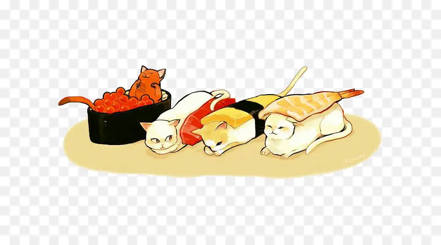 Gatos Sushi，Sushi PNG