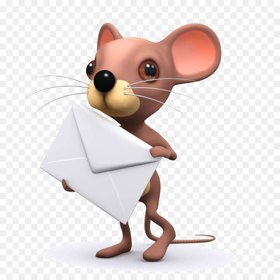 Rato Com Envelope，Desenho Animado PNG