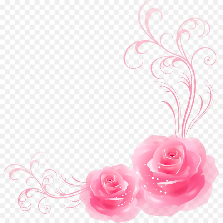 As Rosas Do Jardim，Cor De Rosa PNG