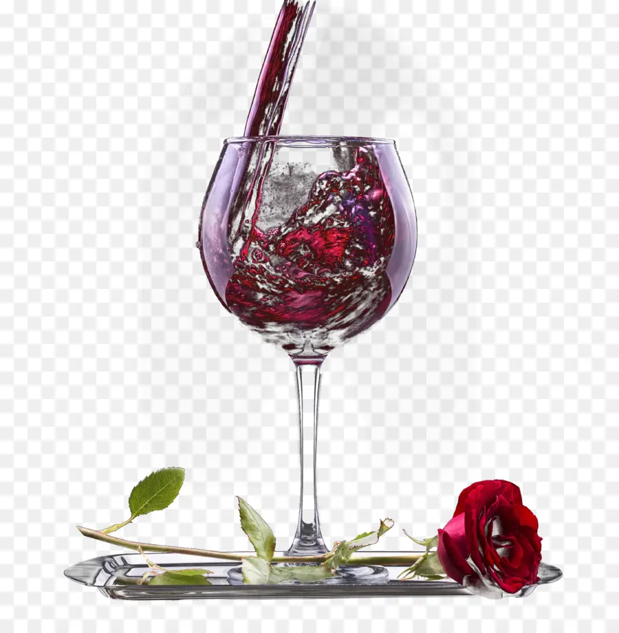 Taça De Vinho Com Vinho Tinto，Vinho PNG