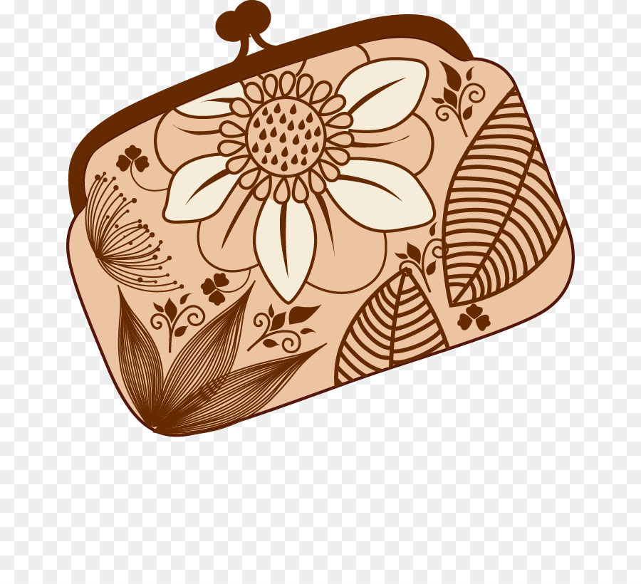 Bolsa Floral，Carteira PNG