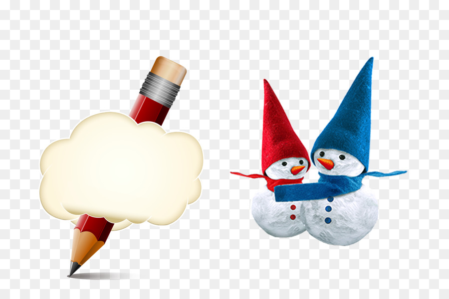 Lápis E Bonecos De Neve，Nuvem PNG